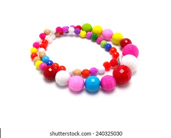 Colorful Wood Bead Necklace