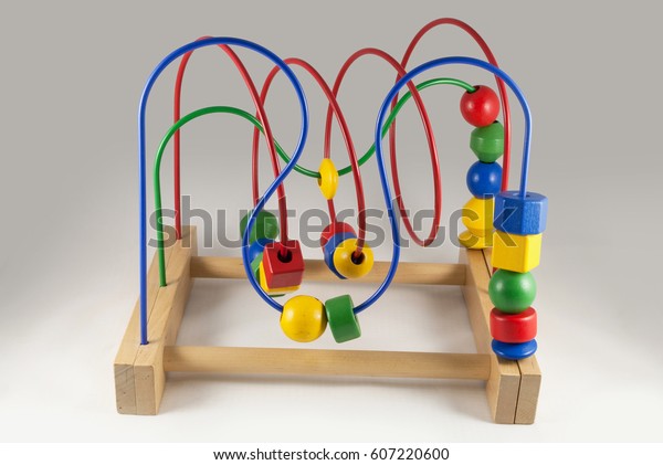 wooden bead roller coaster toy