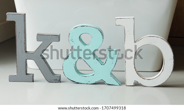 Colorful Wooden Letters Kids Room Decoration Stock Photo Edit Now 1707499318