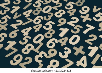 Colorful wooden numbers background. Numbers texture abstraction. Global economy crisis concept.
