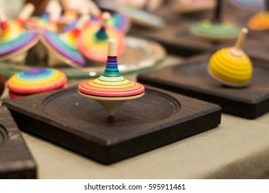 Colorful Wooden Spinning Top