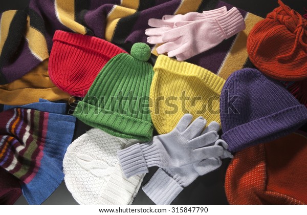 woolen scarf and gloves