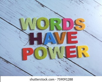 Colorful WORD HAVE POWER word