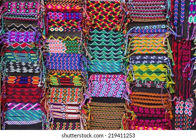 Colorful Woven Bracelets For Sale, Latin America 