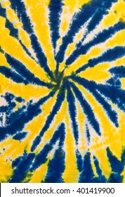 Colorful Yellow Blue Tie Dye Design Pattern