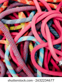Colorfull escalada cuerdas, nudo, cuerda, subir