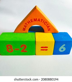 Colorfully Numbered Blocks With The Words Mathematician