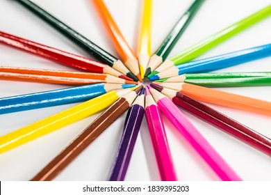 Coloring Wooden Pencil Circle Stock Photo 1839395203 | Shutterstock