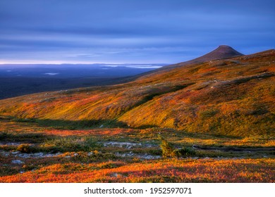 Colors Of Fall On Mountain Staedian, Dalecarlia, Sweden