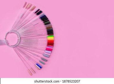 Colors Palette Of Nail Polish, Top View