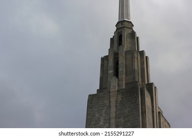 Colossal Art Deco Steeple Of An Impressive Building.