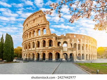 Colosseum (Coliseum) building in spring, Rome, Italy - Powered by Shutterstock