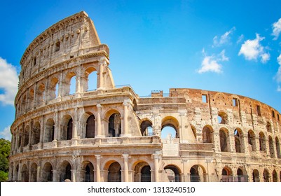 The Colosseum Or Coliseum Timelapse Hyperlapse, Also Known As The Flavian Amphitheatre In Rome, Italy