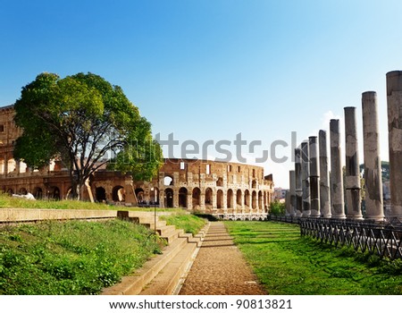 Similar – Image, Stock Photo Roman Forum Clouds Rome