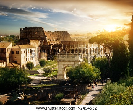 Similar – Image, Stock Photo Roman Forum Clouds Rome