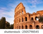 Colosseum in Rome, Italy. Famous landmark and travel destination