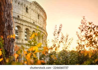 Colosseum in Rome. World famous tourist spot