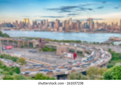 Colour blurred defocus background image from NYC