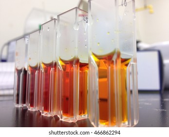 Colour indicators in test tubes