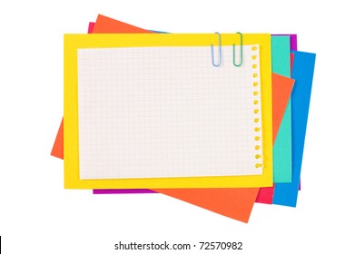 Colour paper with a paper clip - Powered by Shutterstock