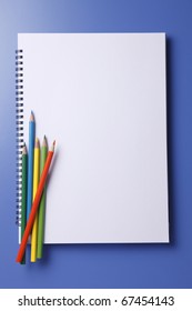 Colour Pencils With Sketch Pad