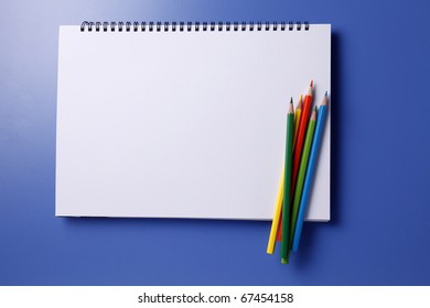 Colour Pencils With Sketch Pad