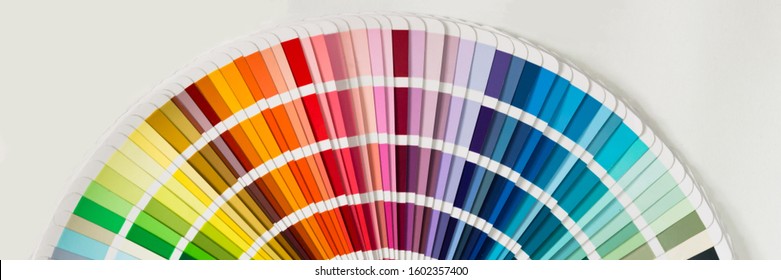 Colour Swatches Book Rainbow Sample Colors Stock Photo 1602357400 ...