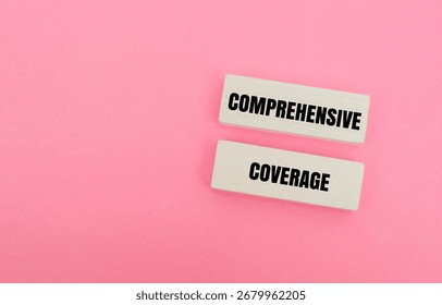 A coloured block with text COMPREHENSIVE COVERAGE