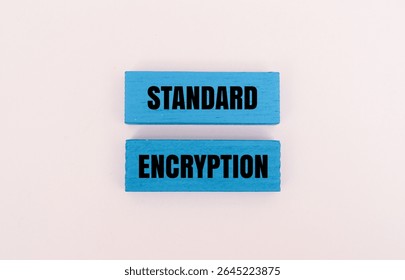 A coloured block with text STANDARD ENCRYPTION