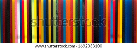 Similar – Image, Stock Photo Arranged sheets of colorful carton