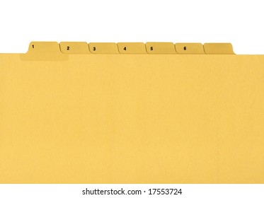 Coloured File Folder With Numbered Tag