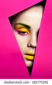 Coloured Paper Beautiful Girls Face Stock Photo 185775245 | Shutterstock