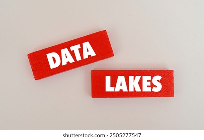 A coloured wooden blocks with text DATA LAKES