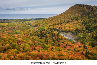 Colourful Autumn Landscape On Canada East Coast.