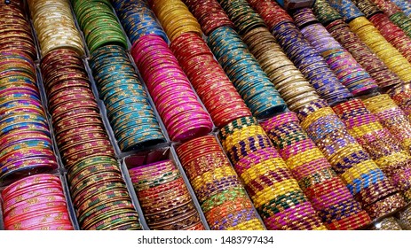 Colourful Bangles Shop Bangaloreindia These Bangles Stock Photo ...