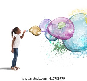 Colourful bubble