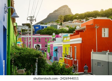 Colourful buildings in Bo-Kaap district in Cape Town, South Africa. - Powered by Shutterstock