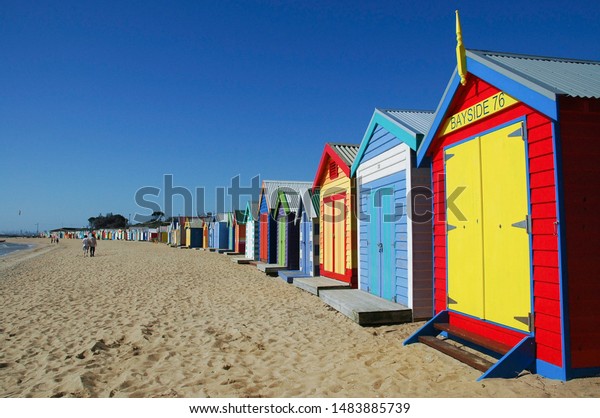 Colourful Cabins Brighton Beach Australia Stock Photo Edit Now