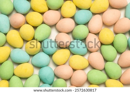 Colourful chocolate mini easter eggs. 