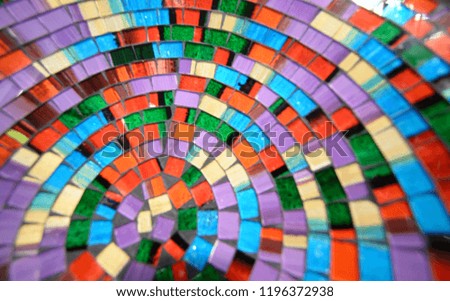 Colourful circular mozaic tile design