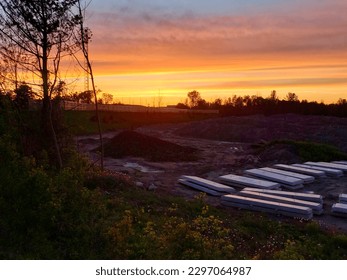 Colourful clouds at dusk during Spring