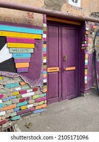 Colourful Doors In The Old Tbilisi