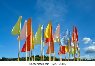 Colourful Flags Bamboo Sticks Stock Photo 1720451815 | Shutterstock