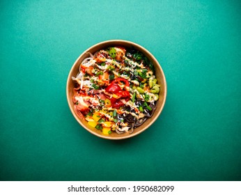 Colourful Hawaiian Poke Bowl Photography 