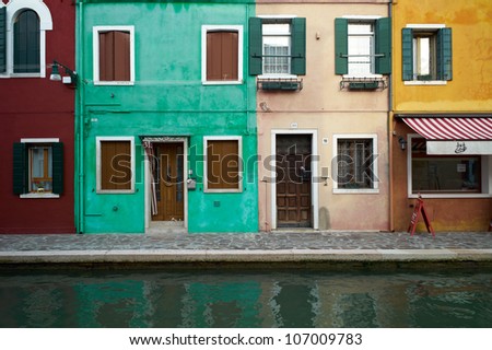 Colourful houses of Burano. Italy