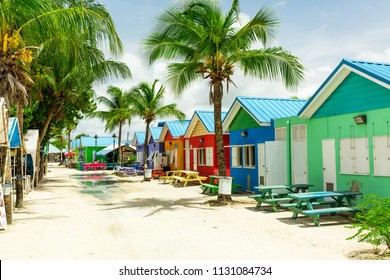 Colourful houses on the tropical island of Barbados in the Carribean - Shutterstock ID 1131084734