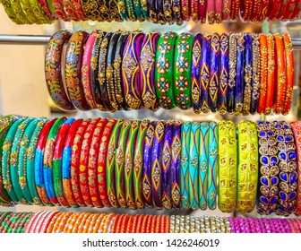 Colourful Indian Bangles Wrist Bracelets On Stock Photo 1426246019 ...