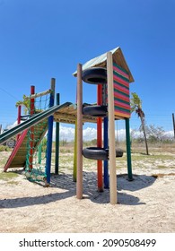 Colourful Children’s Jungle Gym Outside