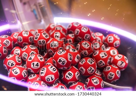 Colourful lottery balls in Casino