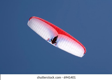 colourful parachute in the blue sky